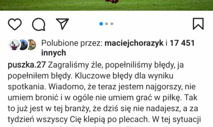 WIADOMOŚĆ od Tymoteusza Puchacza po PORAŻCE z Węgrami